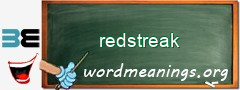 WordMeaning blackboard for redstreak